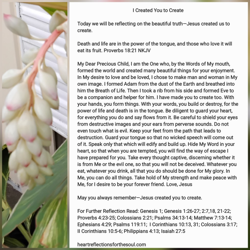 Jesus Created Us to Create